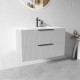 3D-2W 900x450x550mm Grey Wall Hung Plywood Vanity with Ceramic Basin